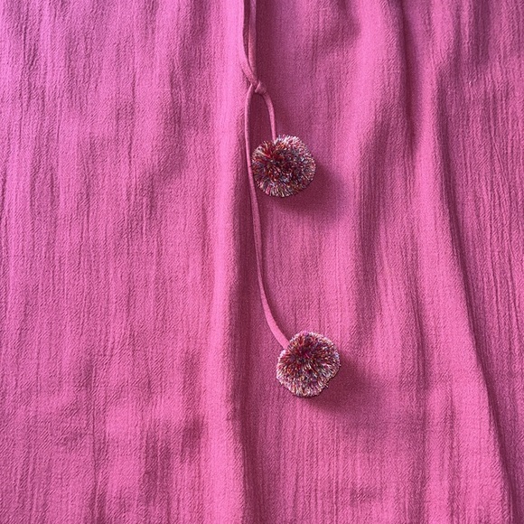 Johnny Was Calmé Easy Guaze Pom Pom Skirt, Size Large - Picture 2 of 7